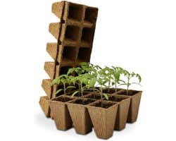 - Set van 120 biologisch afbreekbare plantenpotten van natuurlijk turf voor broeibed en tuin, directe verplanting, gezonde wortelgroei, milieuvriendelijk
