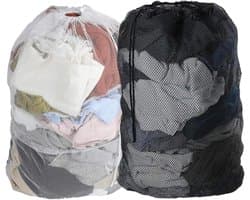 SnelShoppen - 2 Stuks Wasnetzakken 60x90 cm, Grote Waszakken met Trekkoord, Duurzaam Polyester Mesh, Voor Kleding, Dekbedhoezen, Speelgoedopslag, Reiz