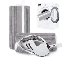 YONO Waszak voor Schoenen - 2 Stuks - Schoen Waszak Wasmachine - Waszak Sneakers - Herbruikbare Schoenenwaszak - Microvezel Reiniging - Grijs