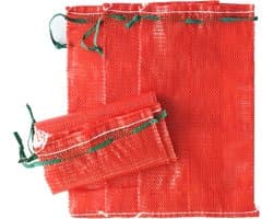 Opbergzakken - Gaaszakken Trekkoord - Producten Bewaren - Ademend Gaasontwerp - 10 Pond Capaciteit - Rood