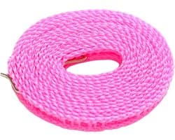 Waslijn voor buiten - Drooglijn Tuin - Kleding Drogen - Uittrekbaar Nylon - 10 Meter - Roze