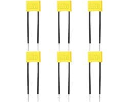 Dailygoods - 6 stuks onderdrukkingscondensatoren, led, 0,33 µF, 275 V, X2 veiligheidscondensatoren, polypropyleen-condensator, anti-interferentie, anti-flikkering, voor knipperlicht, led-verlichting