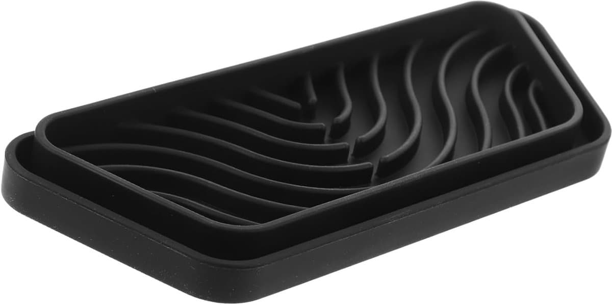 Koelkast Lekbak - Waterbak Mat - Voorkom Lekkage - Zacht Siliconen Materiaal - 21x8 cm - Zwart — afbeelding 1