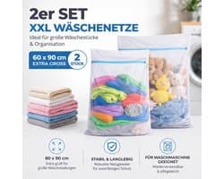 Wasnetset XXL - Polyester - 60 x 90 cm - Met Ritssluiting - Voor Delicaat Wasgoed