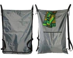 Waszak voor op reis | Vuile kleding hangende tas voor achter de huisdeur | Schoudertas waszak Grijs