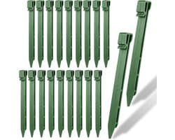 SnelShoppen - Grondankers 20 Stuks Tuin Edging Peilen, Tegels en Spijkers voor Landschapsafwerking, Tentbevestiging, Onkruidtegels, Kunststof Haringen