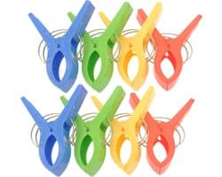 Badlaken Knijpers - XXL - 8 stuks - Strandstoel klemmen - Handdoek XXL klem - Zomer - Strand - Stoel- Knijpers XXL — afbeelding 1