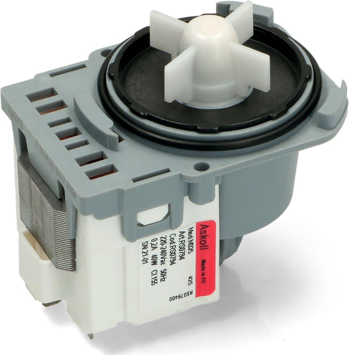 Afvoerpomp pomp wasmachine - askoll pomp wasmachine 40W bayonet - universeel geschikt voor oa Aeg Electrolux Zanker Zanussi - 8583792418029 — afbeelding 1