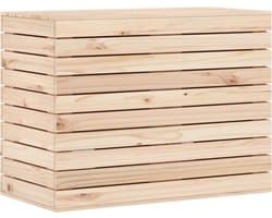 vidaXL - Wasmand - 88,5x44x66 - cm - massief - grenenhout