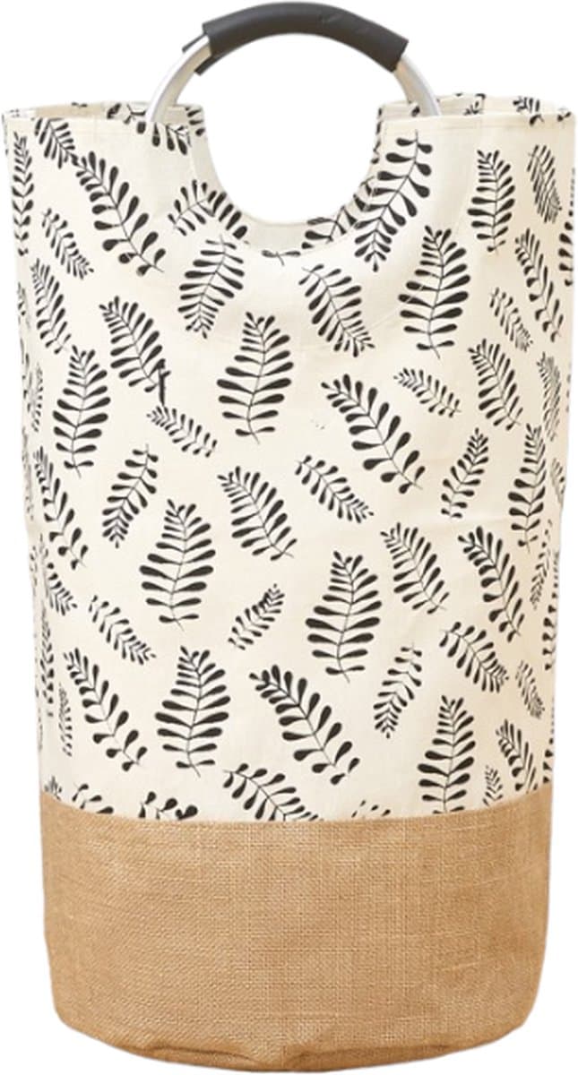 Bera L. Wasmand - Opvouwbaar - Inklapbaar - 31x59 cm - Met IJzeren Pijpenrek - Stevig - Ruimtebesparend - Crème — afbeelding 1