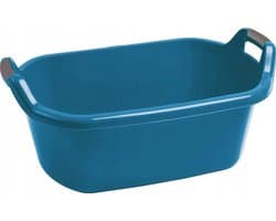 Curver Ovale waskom met handgrepen 55l Blauw Turquoise