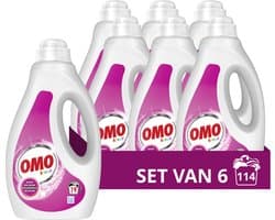Omo - Vloeibaar Wasmiddel - Kleur - 6 flessen - 114 Wasbeurten - Voordeelverpakking — afbeelding 1