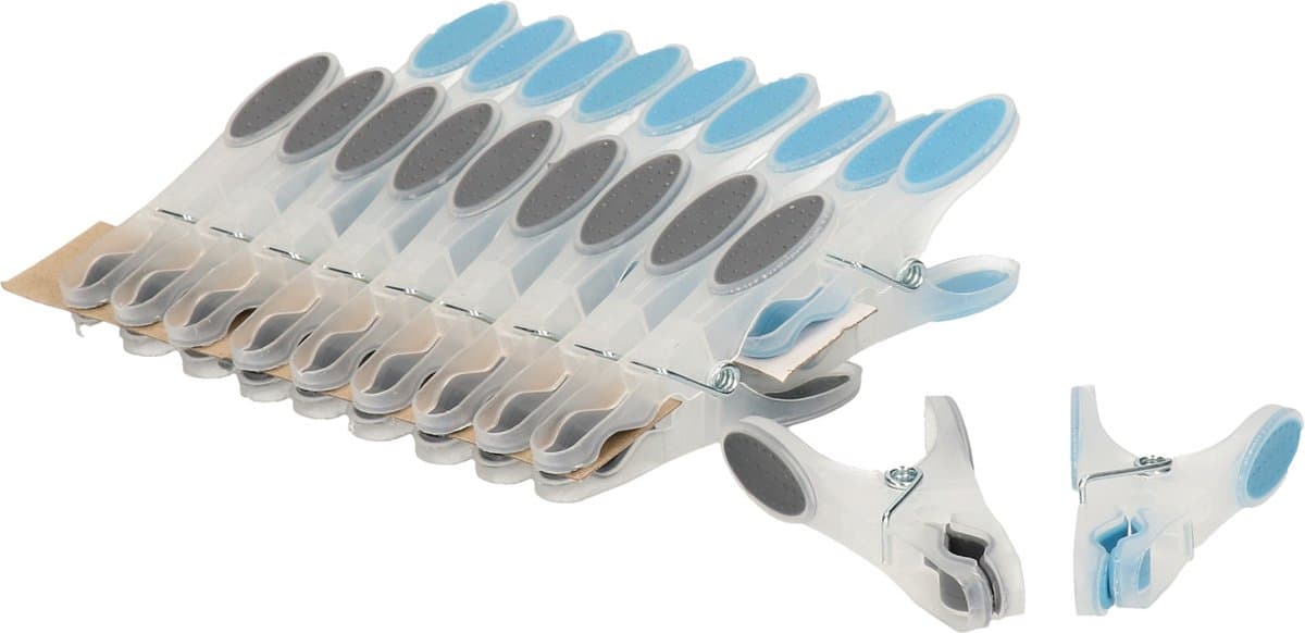 Soft grip wasknijpers -20x - kunststof - transparant - 8 cm — afbeelding 1