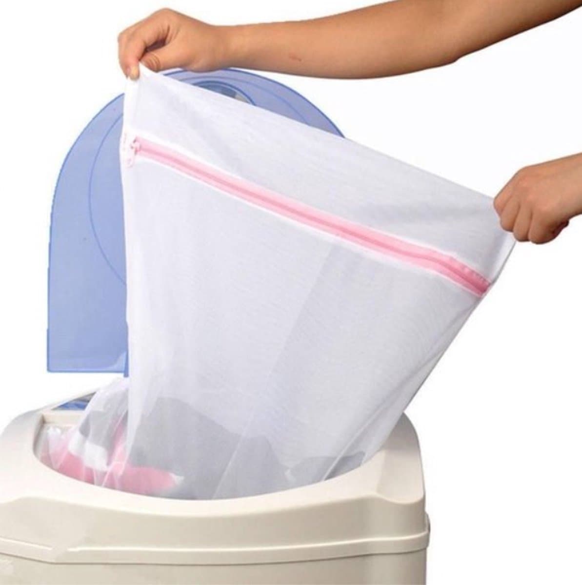 Grote Waszak Met Rits - Waszak - Lingeriezak - Lingerie Wassen - Voorzichtig Wassen - Met ritssluiting - Zak voor in wasmachine - Maat S - 30X40CM — afbeelding 1