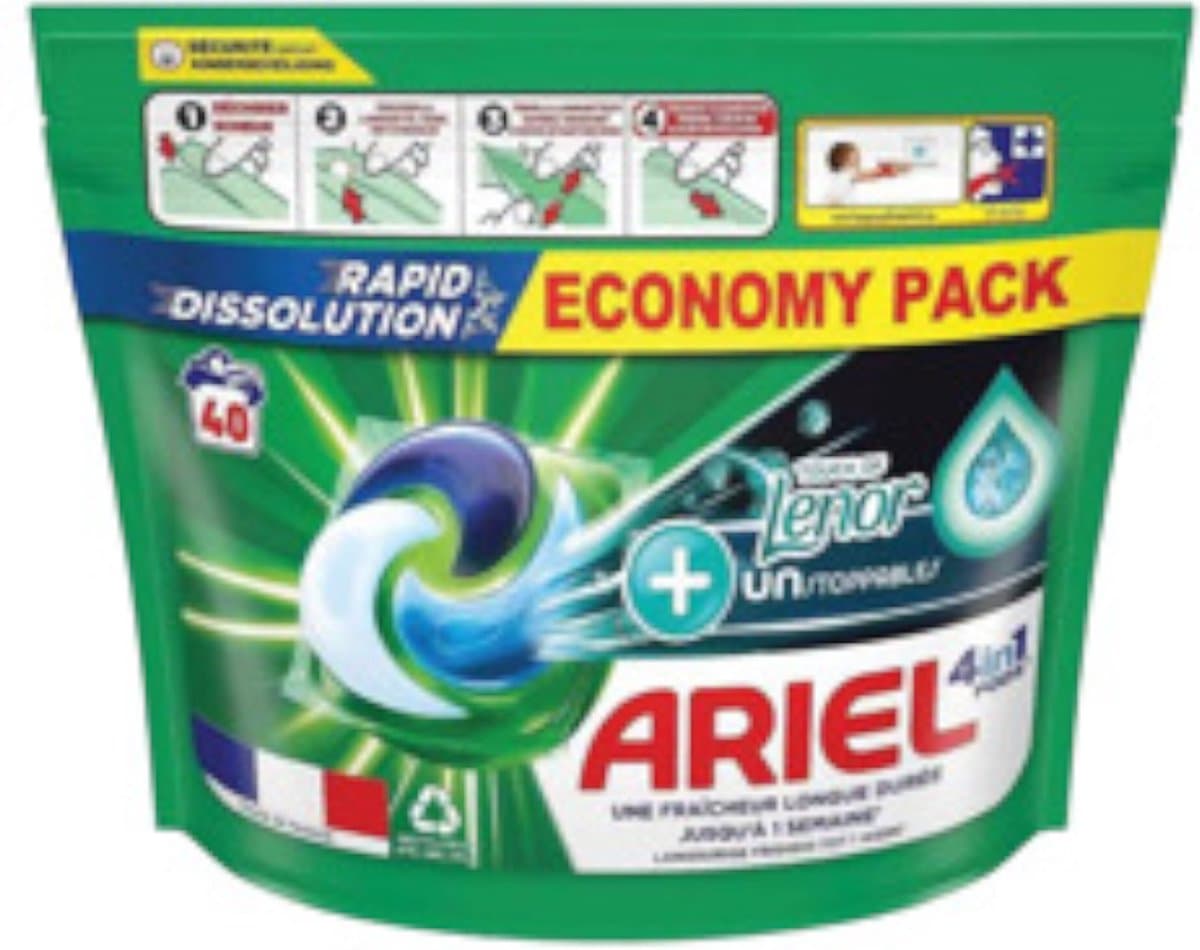 Ariel 4in1 Touch of Lenor Unstopabbles Wascapsules - 40 caps — afbeelding 1