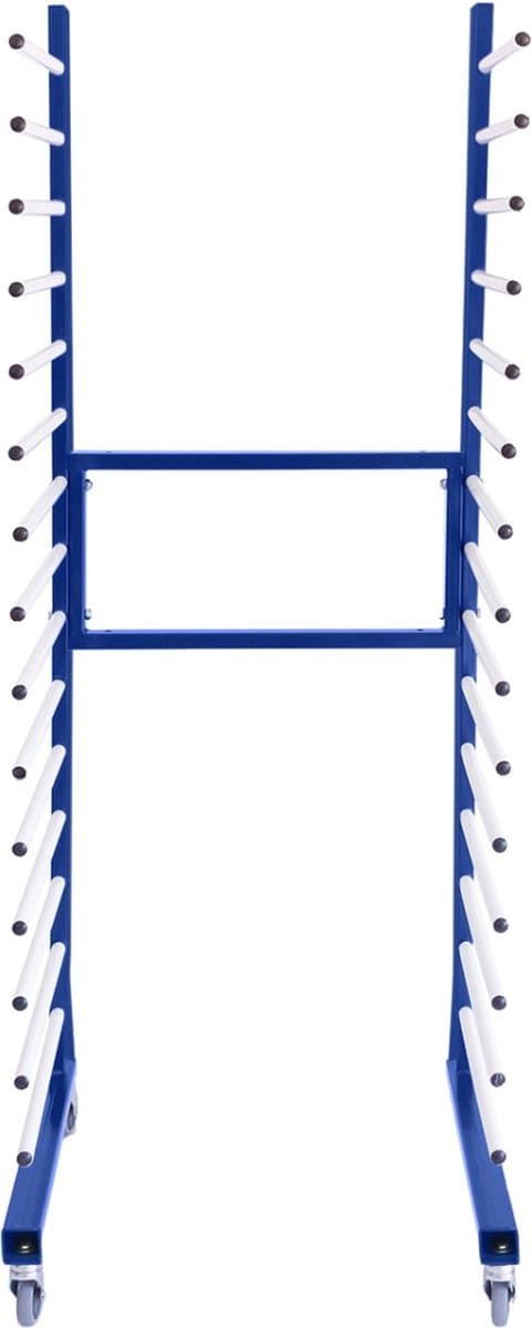 Combi Spray Droogrek Blauwe Trolley Eco Verfwerkplaats Houtbewerking Droge Opslag 4 360 Graden Wielen Mobiel 15 Lagen 25kg Per Laag 375kg Totale Capaciteit Verstelbare Breedte 182 H x 35/65 B x 59 D — afbeelding 1