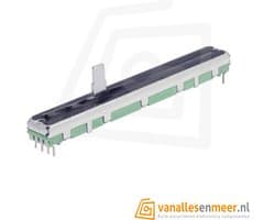 Schuif potentiometer A10K 2 Kanaals 75mm