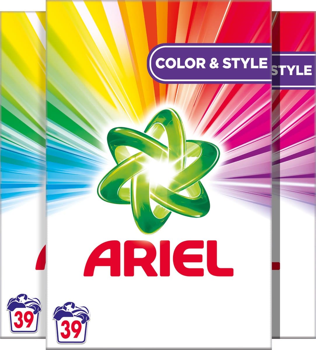 Ariel Color Waspoeder - 3 x 39 Wasbeurten - Voordeelverpakking — afbeelding 1