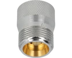 Waterslot wasmachine - 3/4" waterstop - waterstop vaatwasser - aquastop wasmachine - verchroomd messing — afbeelding 1