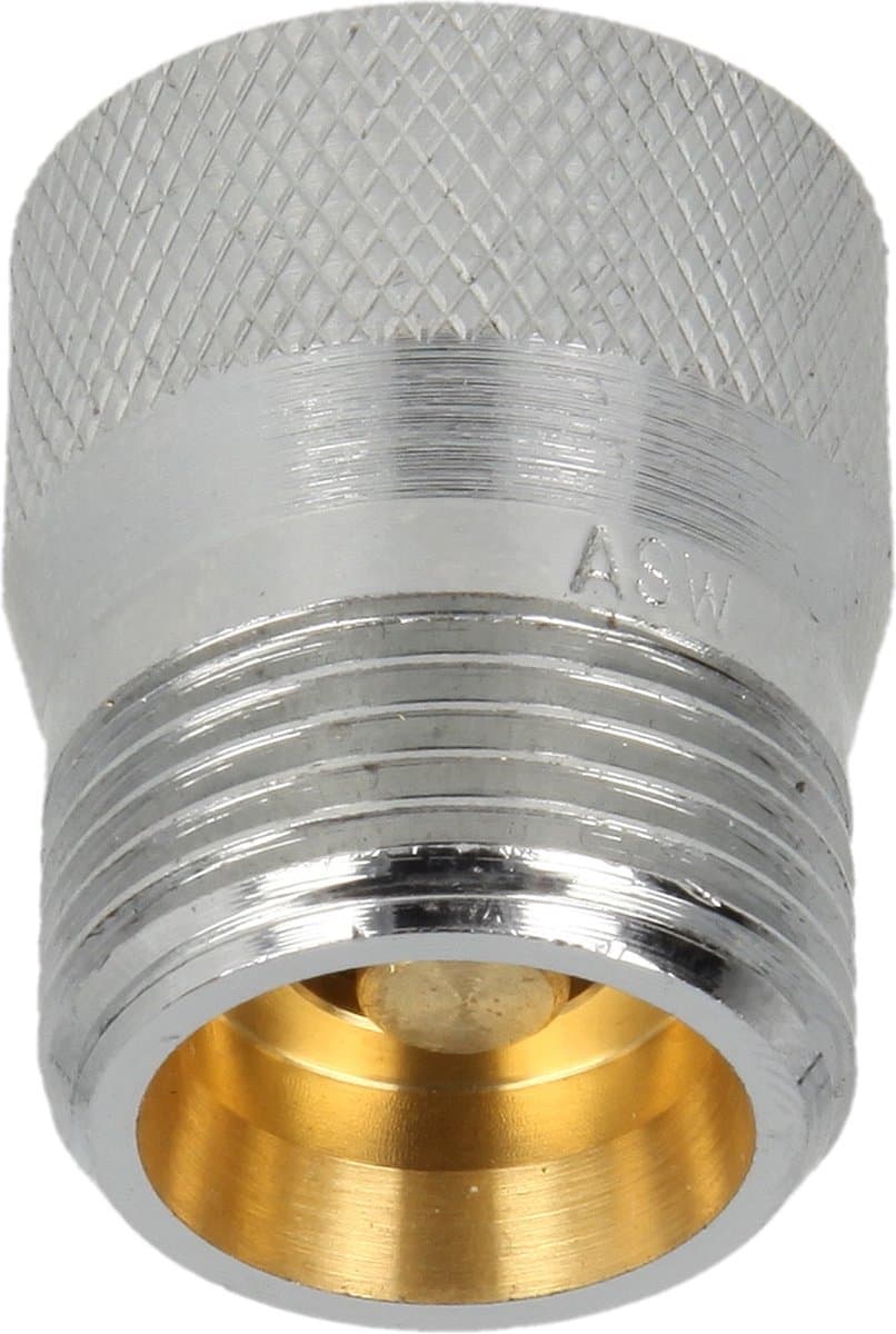Waterslot wasmachine - 3/4" waterstop - waterstop vaatwasser - aquastop wasmachine - verchroomd messing — afbeelding 1