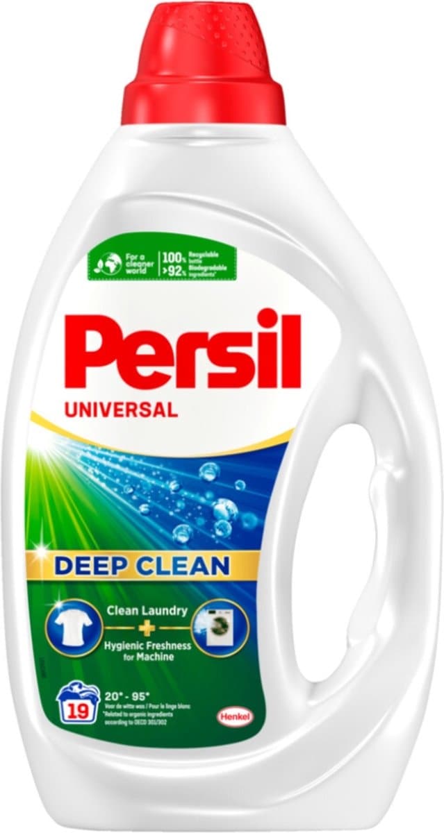 Persil Universal - Deep clean - Vloeibaar Wasmiddel - Witte en Gekleurde Was - 19 Wasbeurten — afbeelding 1