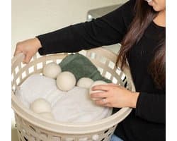 6 stuks wollen droogballen - Wasdroger ballen - Droogballen - Wasbal - Duurzaam - Wasbollen - LOUZIR