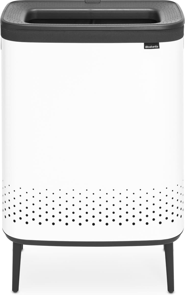 Brabantia Bo Hi Wasmand - met Deksel - 2 x 45 l - Wassorteerder - 2 Vakken - White — afbeelding 1