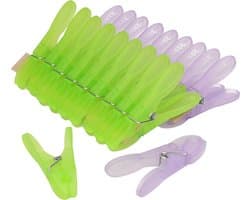 PlasticForte Wasknijpers - 20x stuks - XXL size - 8,5 cm - kunststof - metalen veer