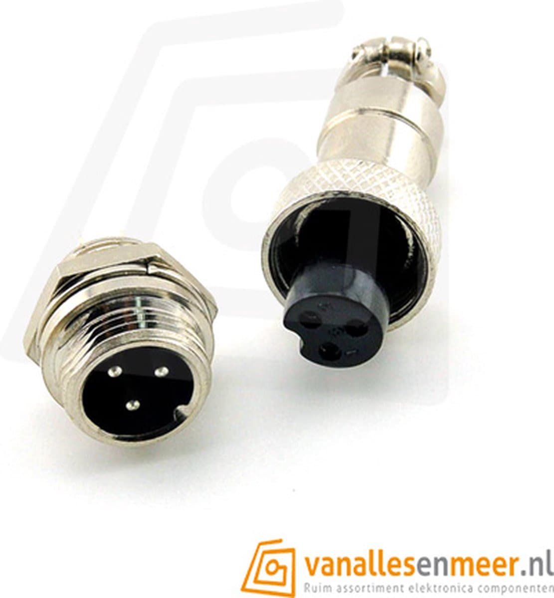 GX12-3 CONNECTOR, 3 PINS set — afbeelding 1