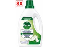 8 x Dettol - Toevoeging bij de was - Sensitive - 1,5L