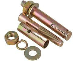 Expansiebout M16 - Vloeranker Schroef - Stevig Bevestigen - Gehard Koolstofstaal - 120mm Lengte - Zilverkleurig