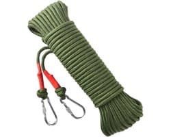 Waslijn Groen - Droogkoord - Buiten Drogen - Verdikt Staaldraad - 8 mm dik - Groen