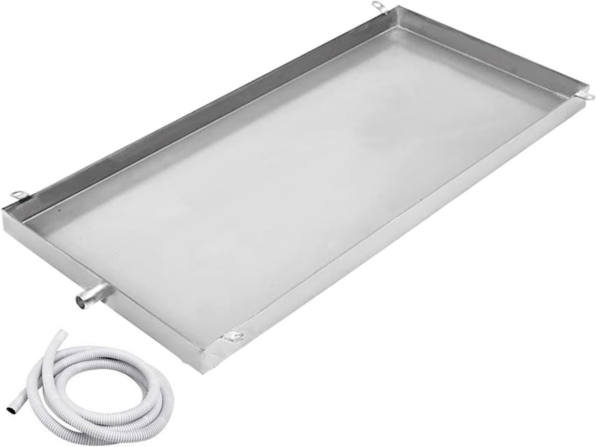 Wasmachine Afvoerbak - Lekbak Condens - Vocht Opvangen - 304 RVS Materiaal - 100x70cm - Zilver — afbeelding 1