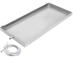 Wasmachine Afvoerbak - Lekbak Condens - Vocht Opvangen - 304 RVS Materiaal - 100x70cm - Zilver