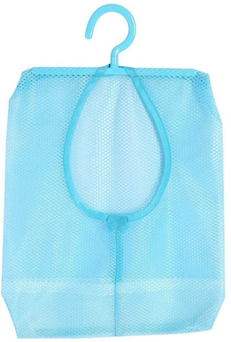 Multifunctionele Hangende Netzakhanger - Sokken Ondergoedopslag voor Badkamer Kledingkast Wasserij Waslijn - Buiten - 118 x 102in - Blauw Wasknijperzak — afbeelding 1