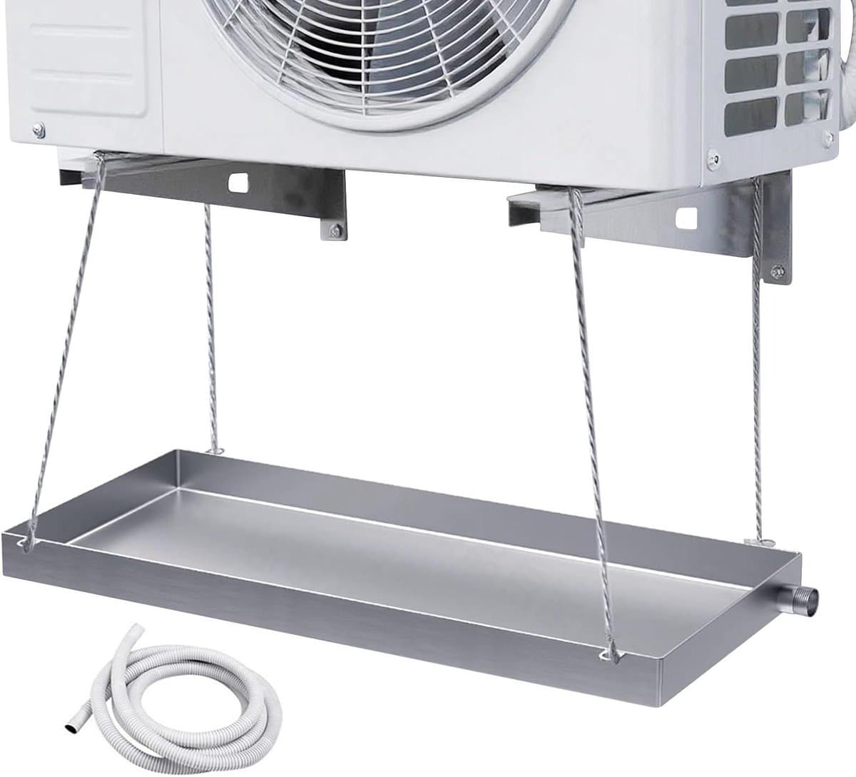Opvangbak Wasmachine - Lekbak Condens - Water Opvangen - Roestvrij Staal - 90x70cm - Zilverkleurig — afbeelding 1