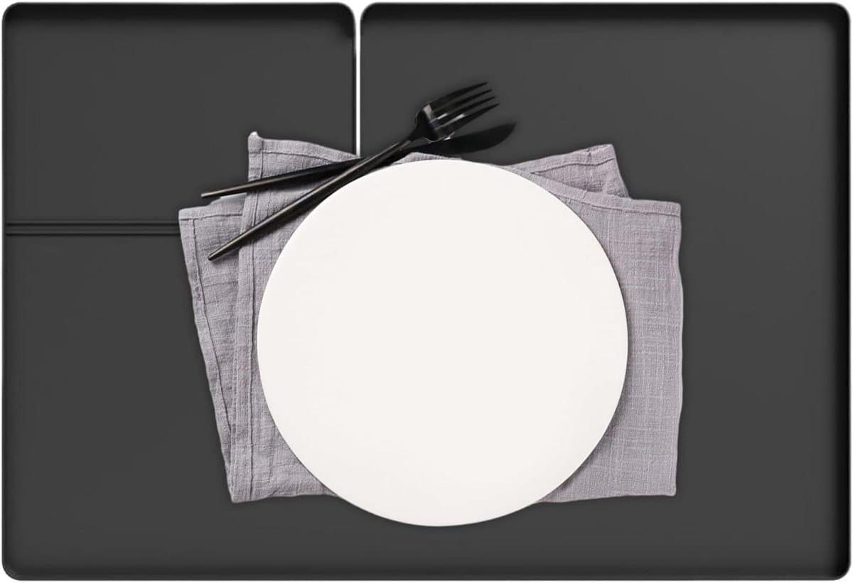 Beschermingsmat Droger - Wasdroger Mat - Apparaat Beschermen - Met Pluizenopvang - 66x46 cm - Zwart — afbeelding 1