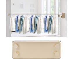 Intrekbare Waslijn - Kledinglijn Dubbel Touw - Kleding Drogen Binnen - Dubbel Touw Ontwerp - 4 meter - Goud