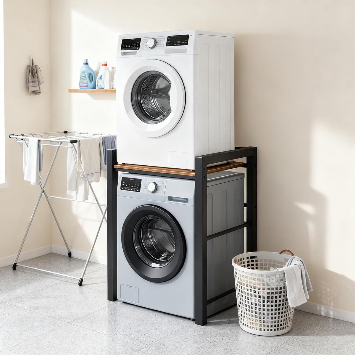 Wasmachine Ombouw - Opbouwmeubel - Kast Wasdroger - Meubel - wasruimte — afbeelding 1