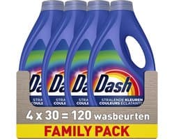 Dash Waskracht Vloeibaar Wasmiddel - Briljante Kleuren - 4 x 30 Wasbeurten