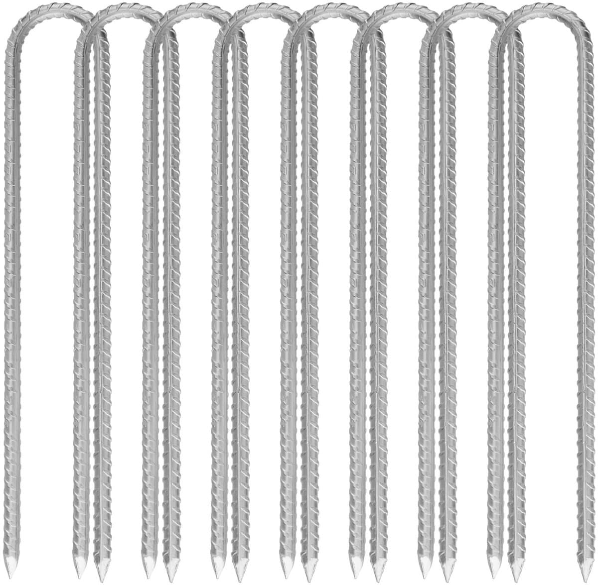 Dailygoods- Grondankers 30 cm - 8 Stuks - Verzonken Haringen - Beitelpunt - Antislip Haak - Geschikt voor Tenten en Hekken - Tentankers — afbeelding 1