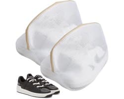 Dailygoods- Schoenwaszak Set van 2 - Drie-laags Net - Waszak voor Schoenen - Herbruikbare Waszak - Polyester - 23 x 23 x 33 cm