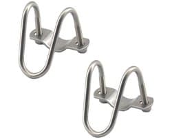 Dailygoods- Pijpclip U-vormig - Roestvrij Staal - 2 Stuks - Eenvoudig te Installeren - Geschikt voor Binnen/Buiten - Corrosiewerend - Pijpbeugel