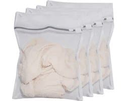 Waszak voor kleding en linnengoed - 4 stuks, 30 x 40 cm, ideaal voor wasmachine en droger
