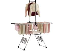 Woning Decor® Wasrek Inklapbaar – 35 meter Drooglengte - Extra Groot - RVS Droogrek - Stevig en Ruimtebesparend – Voor Binnen en Buiten - Droogrek Inklapbaar