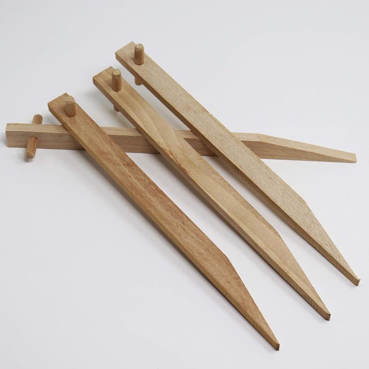 Grondankers Hout - Houten Haringen - Erosie Bescherming - FSC Gecertificeerd Beukenhout - 30 cm Lengte - Bruin — afbeelding 1