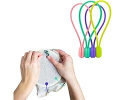 Naaldminder Clips - Stofclips Magnetisch - Kruissteek Houders - Siliconen Materiaal - 19 cm Uitgevouwen - Multicolor