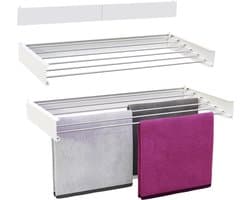 SVN® Wanddroogrek Inklapbaar - Wanddroogrek - Wit - 40cm x 80cm x 10cm; 3 kg