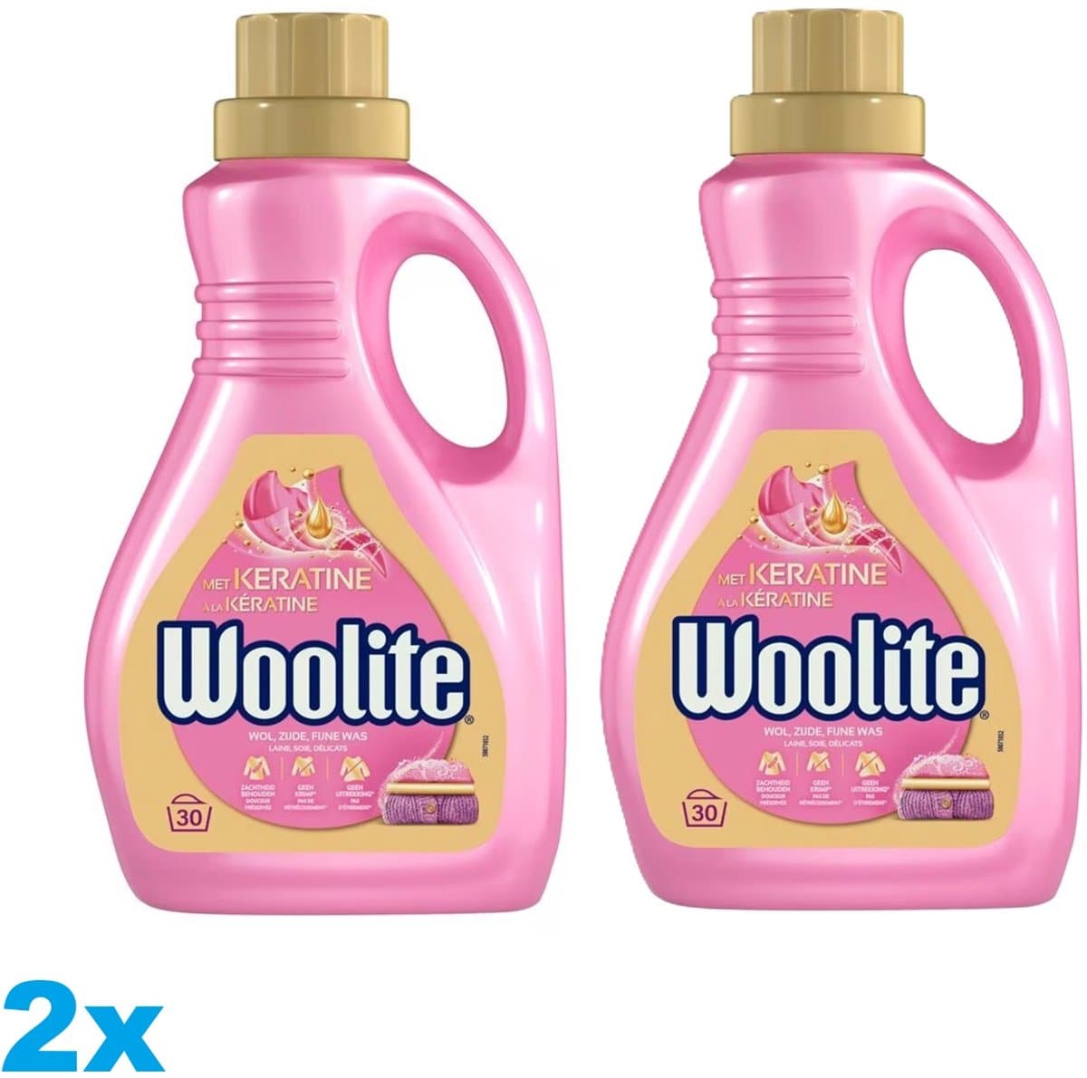 Woolite Wasmiddel Wol en Zijde met Keratine 30 wasbeurten 1,5 liter - Voordeelverpakking - 2 stuks — afbeelding 1