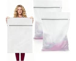 Grote waszakken 60 x 80 cm met rits voor het beschermen van dekbedden, beddengoed en delicate kleding tijdens het wassen